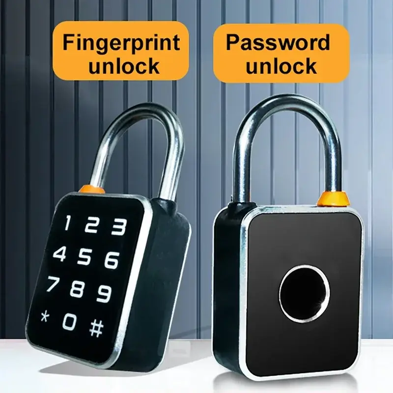 Smart Padlock Tuya APP+Fingerprint+Password 3 In 1 Electric Biometric Lock IP65 Keyless Mini Smart Locks Anti-theft Padlocks