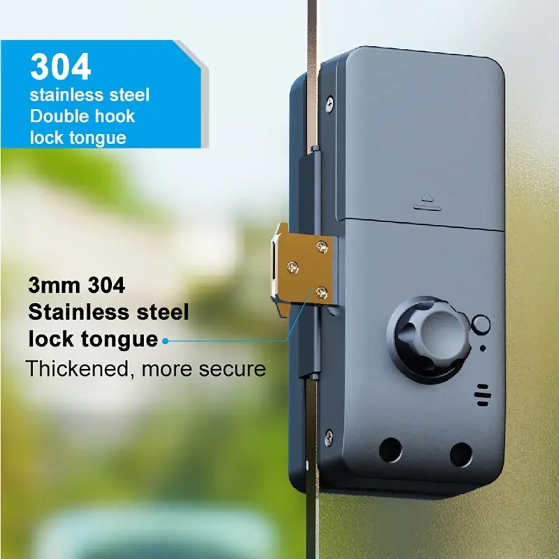 Smart Door Locks Tuya Bluetooth Fingerprint / Password / Card / Key Unlocking Punch-free Digital Door Lock for Steel/Wooden/Iron