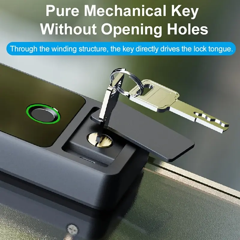 Smart Door Locks Tuya Bluetooth Fingerprint / Password / Card / Key Unlocking Punch-free Digital Door Lock for Steel/Wooden/Iron