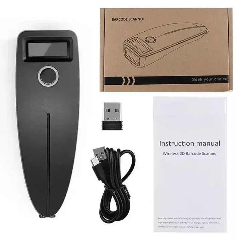 1D 2D Barcode Scanners Wireless 3in1 2.4G+USB+Bluetooth QR Code Scanner Pocket QR Reader IOS Android Windows for Mobile Payment