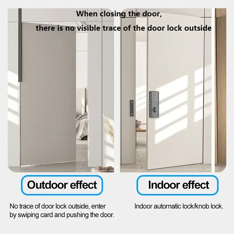 Tuya APP Smart Door Lock with IC Card lock Unlocking Electronic Locks No Drilling Support Gateway for Home Office Cabinet Safty