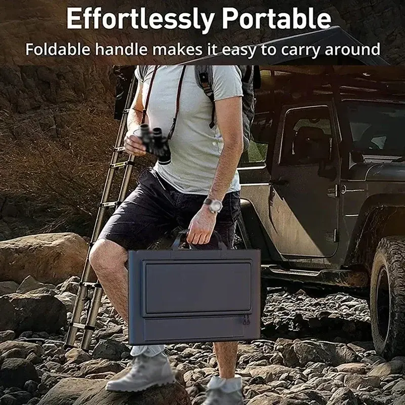 Solar Panel Kit Complete Camping 1000W /m² Foldable Solar Power Station Portable Generator Charger 18V for Car Boat Caravan Camp