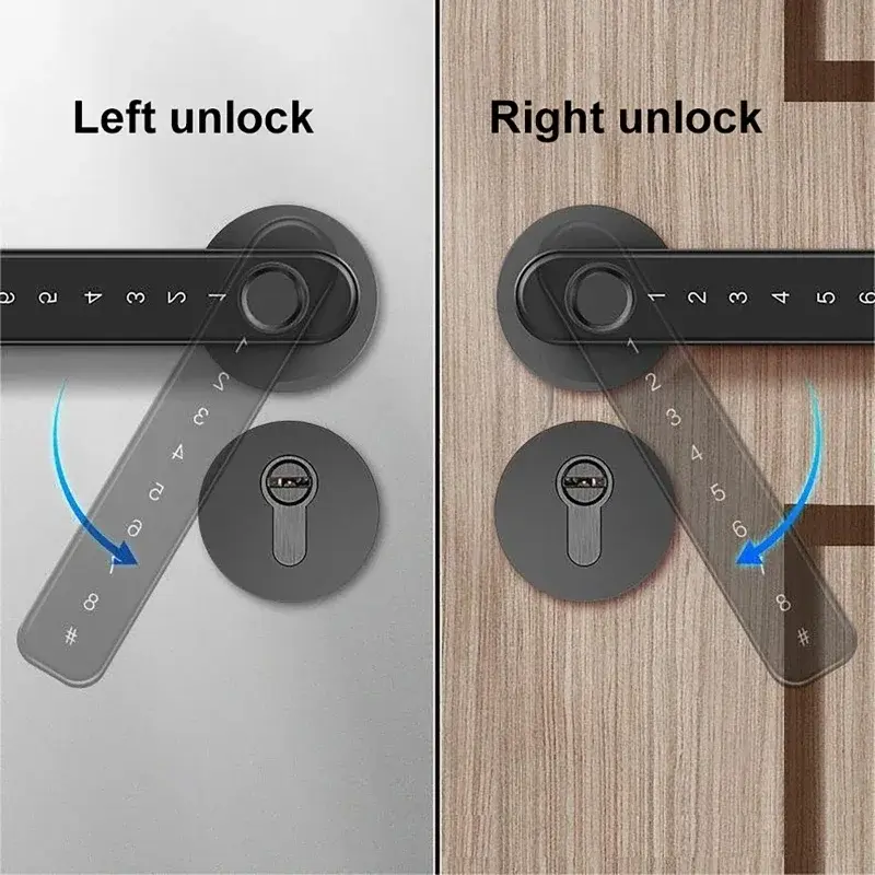 Smart Tuya APP & Password & Fingerprint & Key Unlocking Door Locks for Bathroom Bedroom Home Electric Lock Security Protection