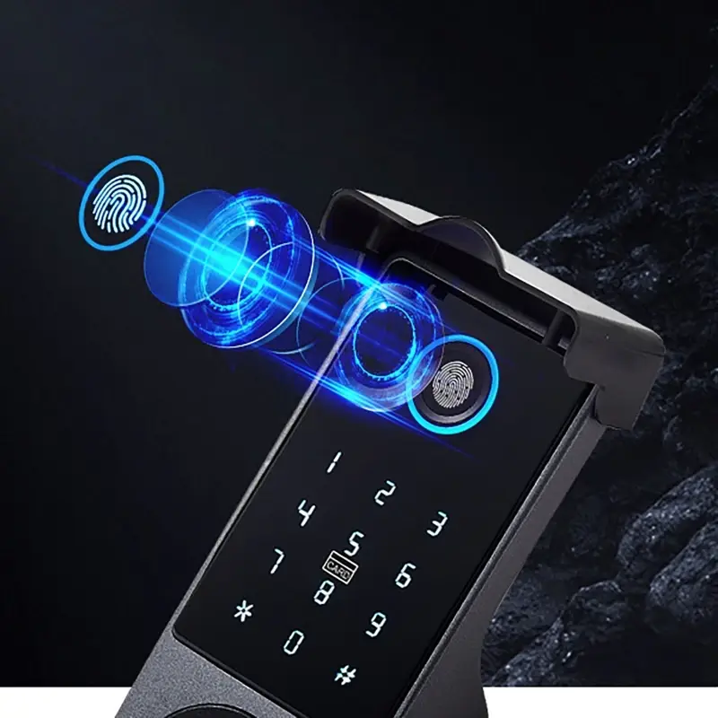 Smart Tuya Door Lock TTLock with Gateway Double Side Fingerprint + Password + IC Card + Key Unlocking IP65 Home Electronic Locks