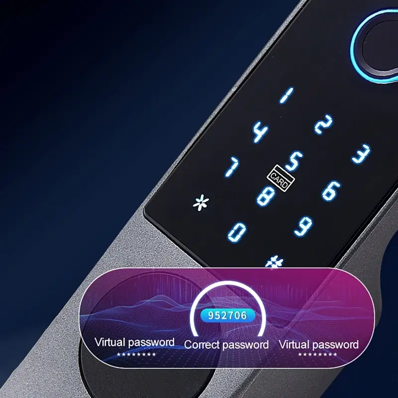 Smart Tuya Door Lock TTLock with Gateway Double Side Fingerprint + Password + IC Card + Key Unlocking IP65 Home Electronic Locks