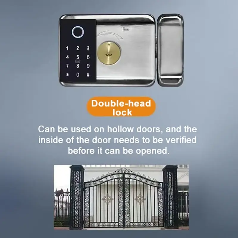 Smart Tuya Door Lock TTLock with Gateway Double Side Fingerprint + Password + IC Card + Key Unlocking IP65 Home Electronic Locks