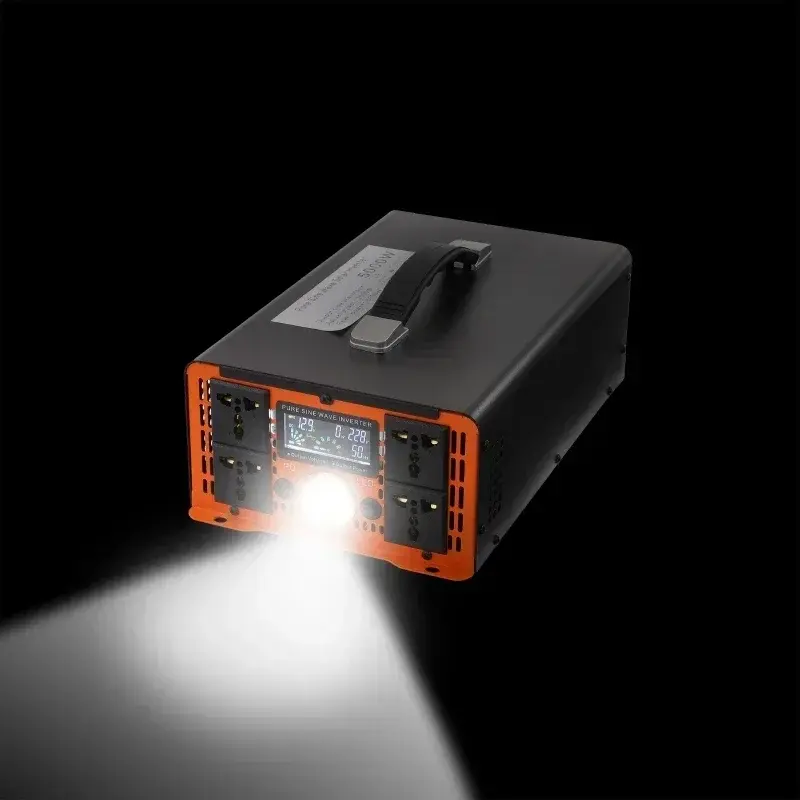 12000W Power Inverter+Cable Charger Converter Adapter Pure Sine Wave Inverter 24V/48V/60V/72V/96V 110V 60Hz/220V-204V 50Hz