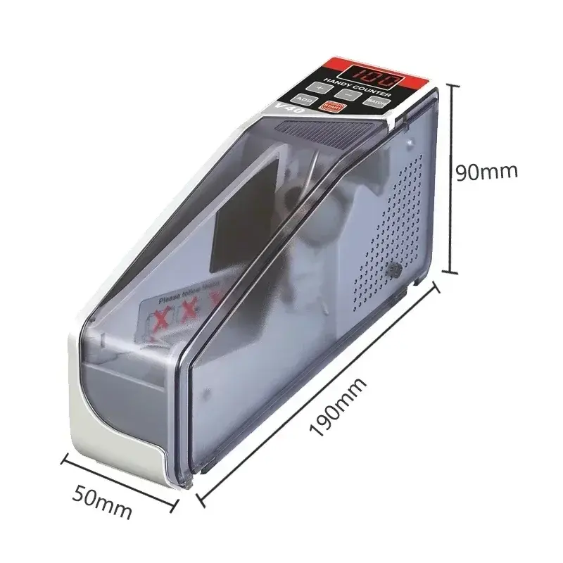 Portable Handy Bill Cash Banknote Counter Money Currency Counting Machine AC or Battery Powered Money Detector LED Display