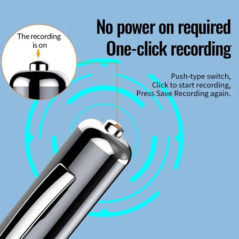 Digital Voice Recorder Pen Professional Audio Sound Recording activated long distance U Disk 4GB-128GB WAV 1536kbit Dictaphone