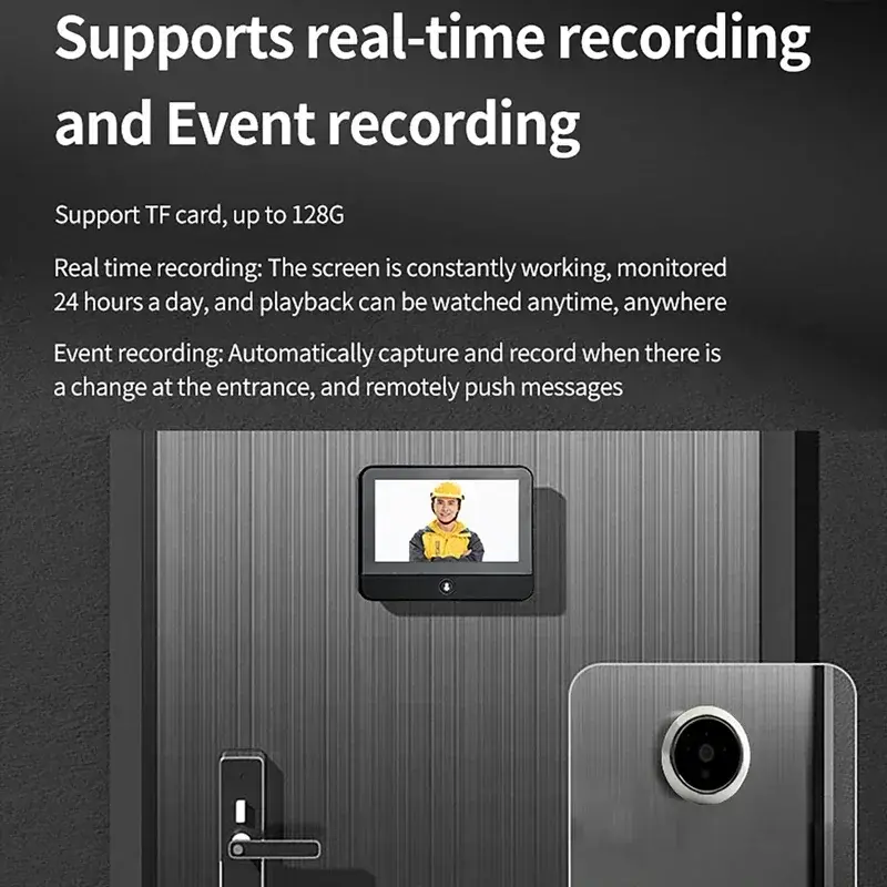 Night Vision Eye Peephole Cameras 5000mAh Battery WiFi 1080P Smart Life APP Radar PIR Motion Detector Door Bell Digital Viewer