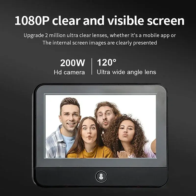 Night Vision Eye Peephole Cameras 5000mAh Battery WiFi 1080P Smart Life APP Radar PIR Motion Detector Door Bell Digital Viewer