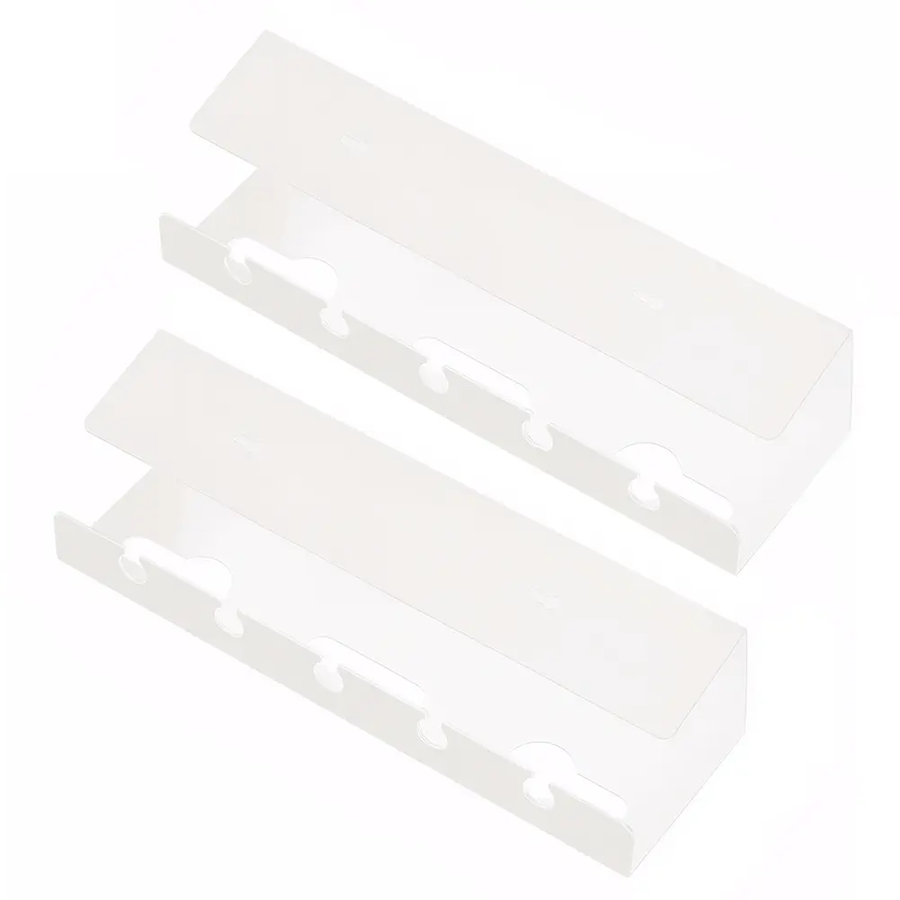 2Pcs Under Desk Cable Management Tray Self Adhesive Cord Organizer No Punching Under Desk Cable Shelf for Charging Cable