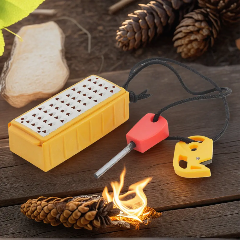 Tinder Maker with Fire Starter Tinder Maker Tool Portable Stainless Steel Grater Outdoor Survival Tool for Outdoor Use
