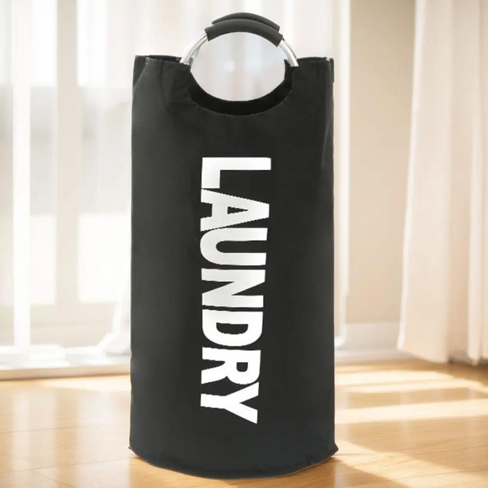 82L Dirty Clothes Basket with Handle Foldable Laundry Basket Clothes Storage Basket Multifunction for Bedroom Bathroom