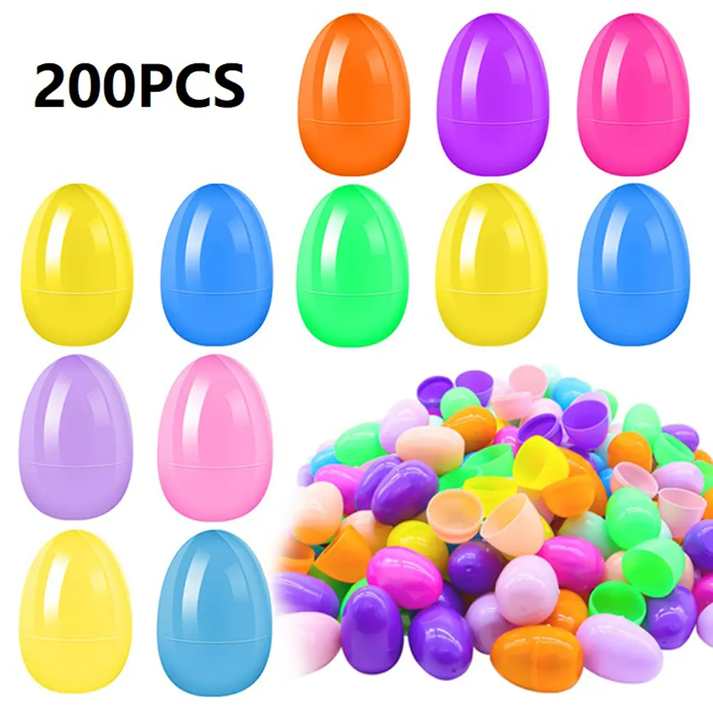 Easter Egg Twisted Opening Eggshell Fillable Gift Packing Box Reusable Empty Bright Eggshell for Classroom Prize Supplies