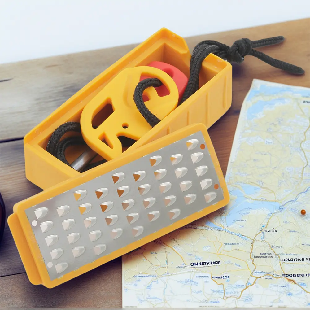 Tinder Maker with Fire Starter Tinder Maker Tool Portable Stainless Steel Grater Outdoor Survival Tool for Outdoor Use