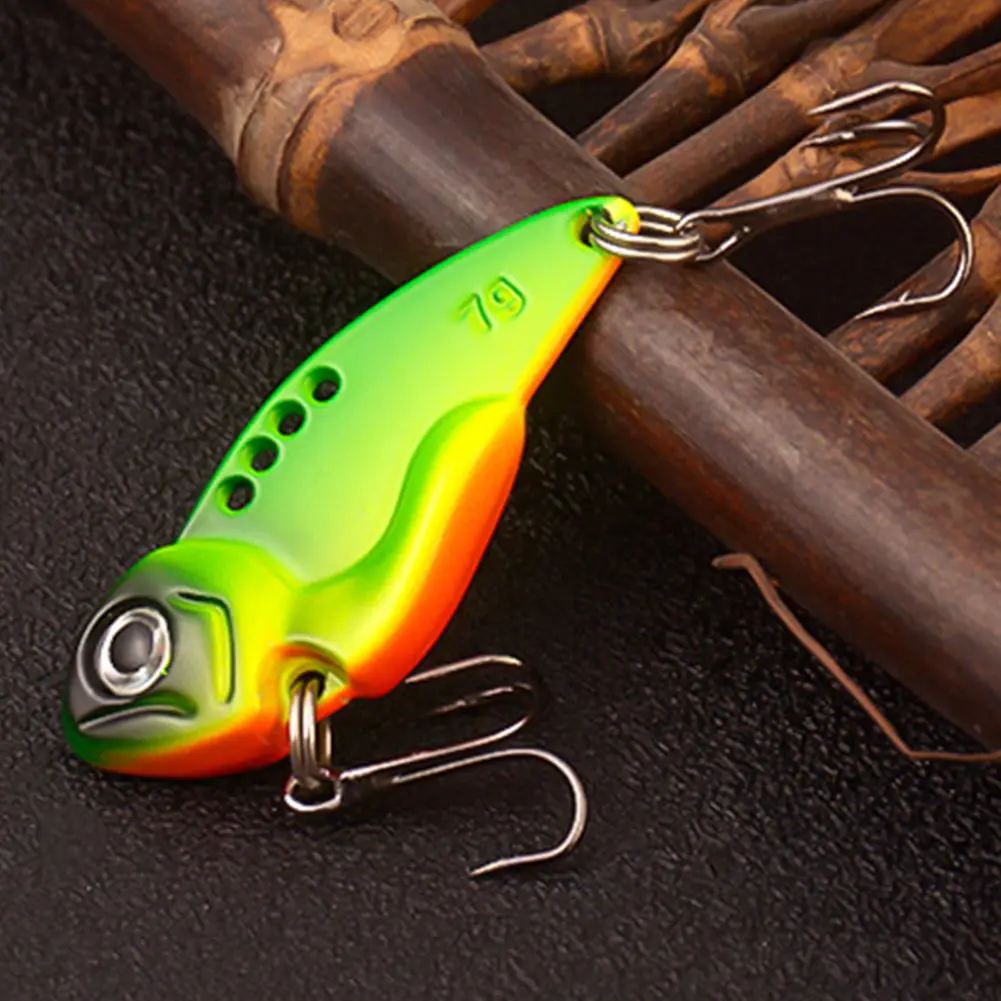 5Pcs Metal VIB 7g Spinner Spoon Fishing Lures Artificial Hard Bait Crankbait for Bass Pike Perch