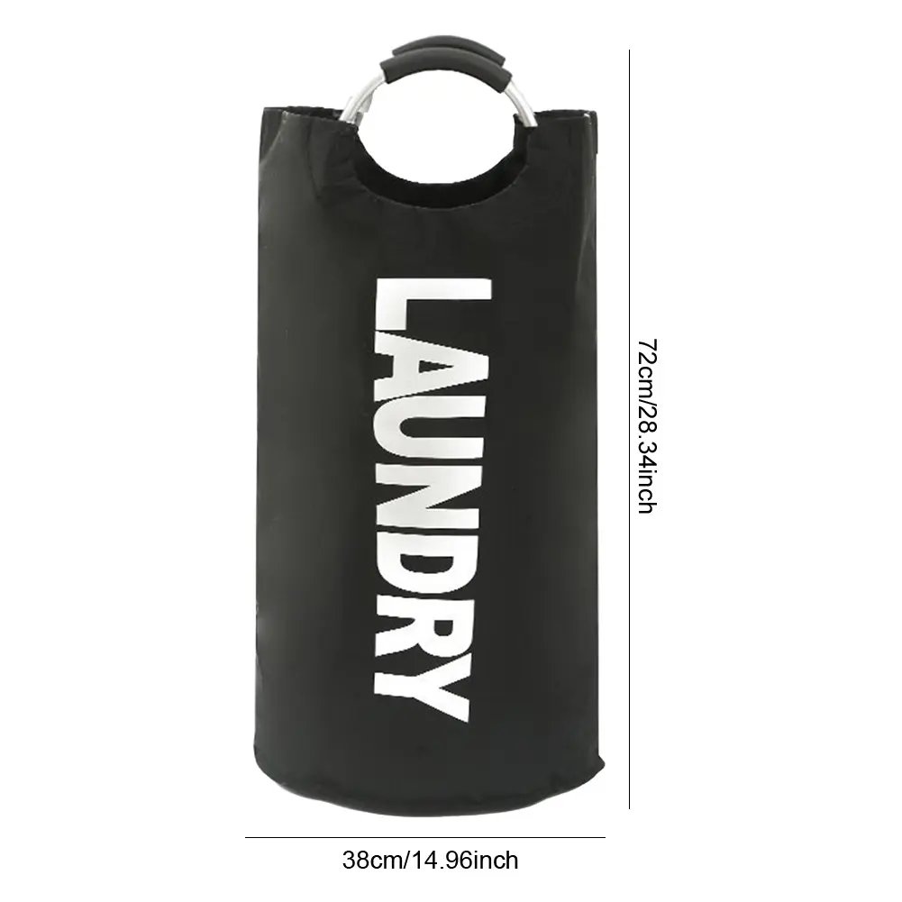 82L Dirty Clothes Basket with Handle Foldable Laundry Basket Clothes Storage Basket Multifunction for Bedroom Bathroom
