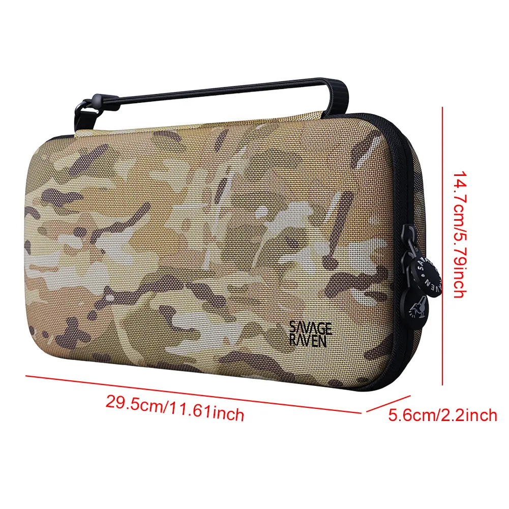 Savage Raven by Skull & Co. EDC Case Portable Carrying Pouch Hard Shell Storage Bag w/8 Card Slots for Nintendo Switch 2 Console