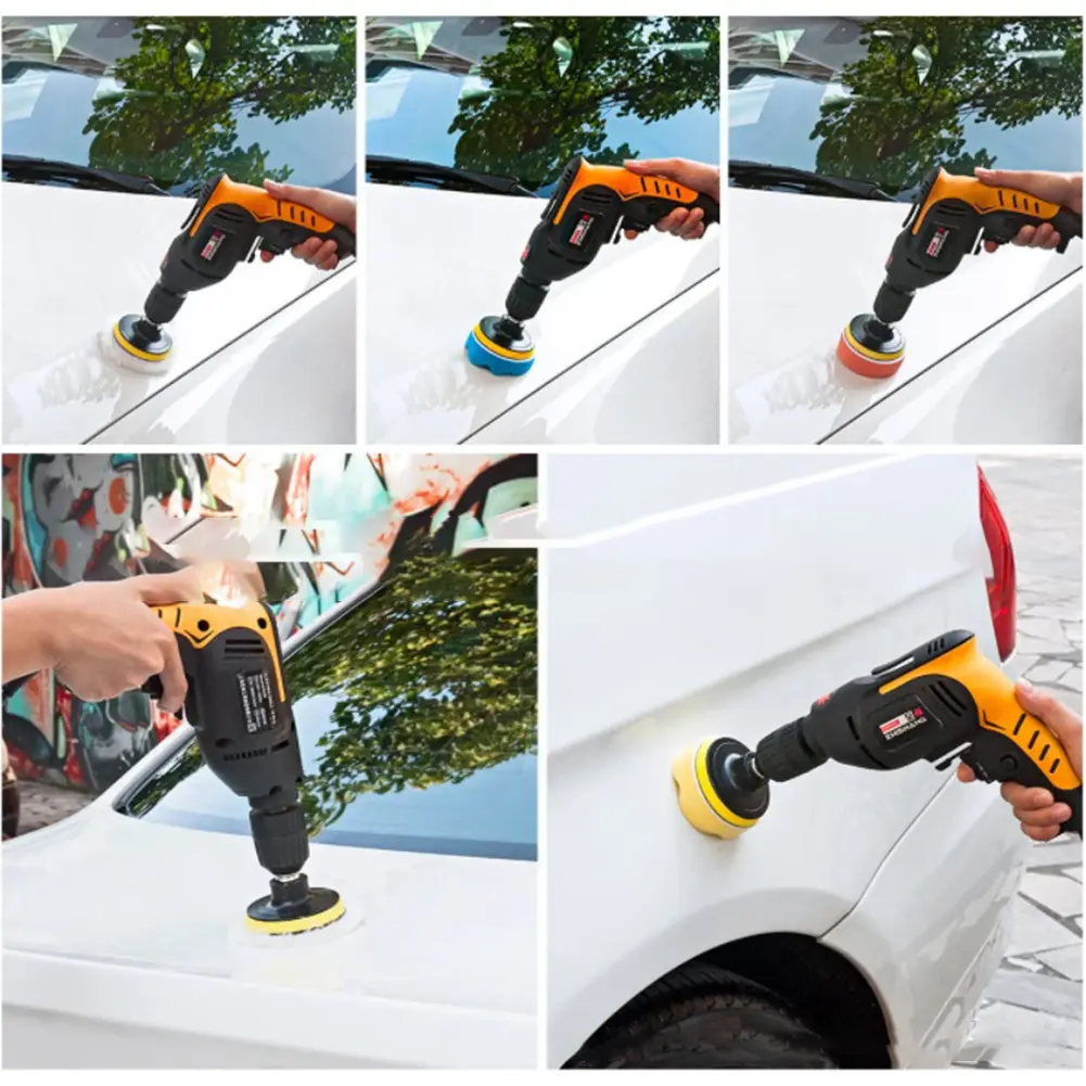 11Pcs 3 Inch Buffing Waxing Polishing Sponge Pads Kit Car Foam Drill Sponge Car Buffing Pads Sponge Foam Kit for Sanding Waxing