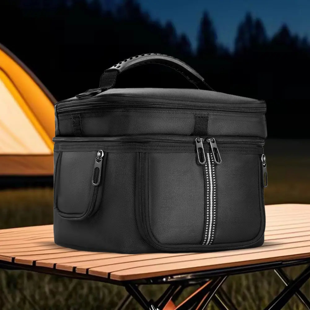 Carrying Case Storage Case Anti-drop Multiple Pockets with Shoulder Strap & Handle for Ef Ecoflow Portable Power Station River 3