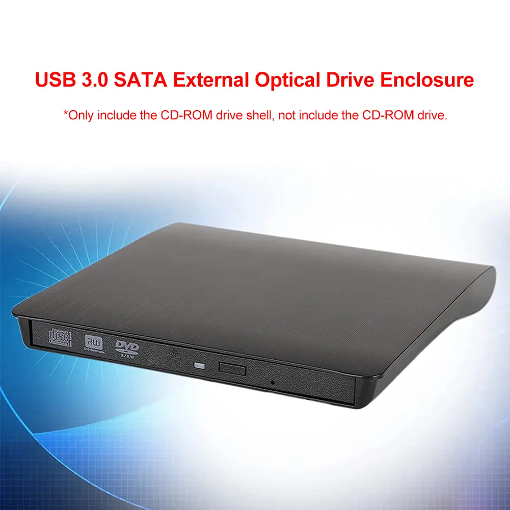 DVD CD-ROM RW Optical Drives USB 3.0 SATA External Enclosure Case USB 3.0 Portable CD DVD RW Writer Burner Optical Player