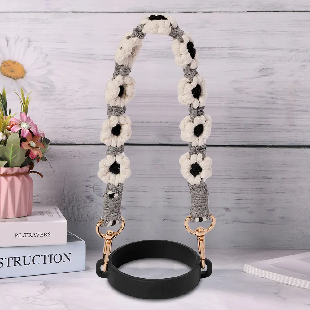 Water Bottle Handle Strap for Stanley Cup 16-40 OZ Woven Cup Handle Sling Waterbottle Sling Strap for Stanley Cup Accessories