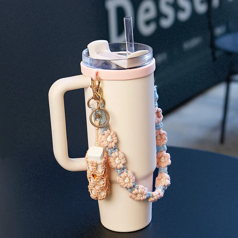 Water Bottle Handle Strap for Stanley Cup 16-40 OZ Woven Cup Handle Sling Waterbottle Sling Strap for Stanley Cup Accessories