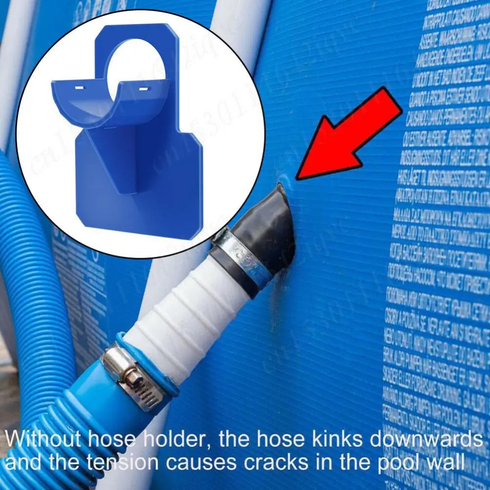 Swimming Pool Pipe Holder Water Hose Support Holder Soft Tube Outlet Mount Bracket with Tie Clam for 30-38mm Bracket Accessories