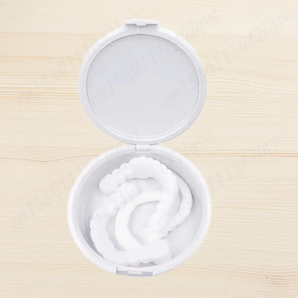 2 Pairs Regain Confident Smile Smile Whitening Teeth Snap Cap Denture Care Comfort Upper and Lower Jaw Denture for Men and Women