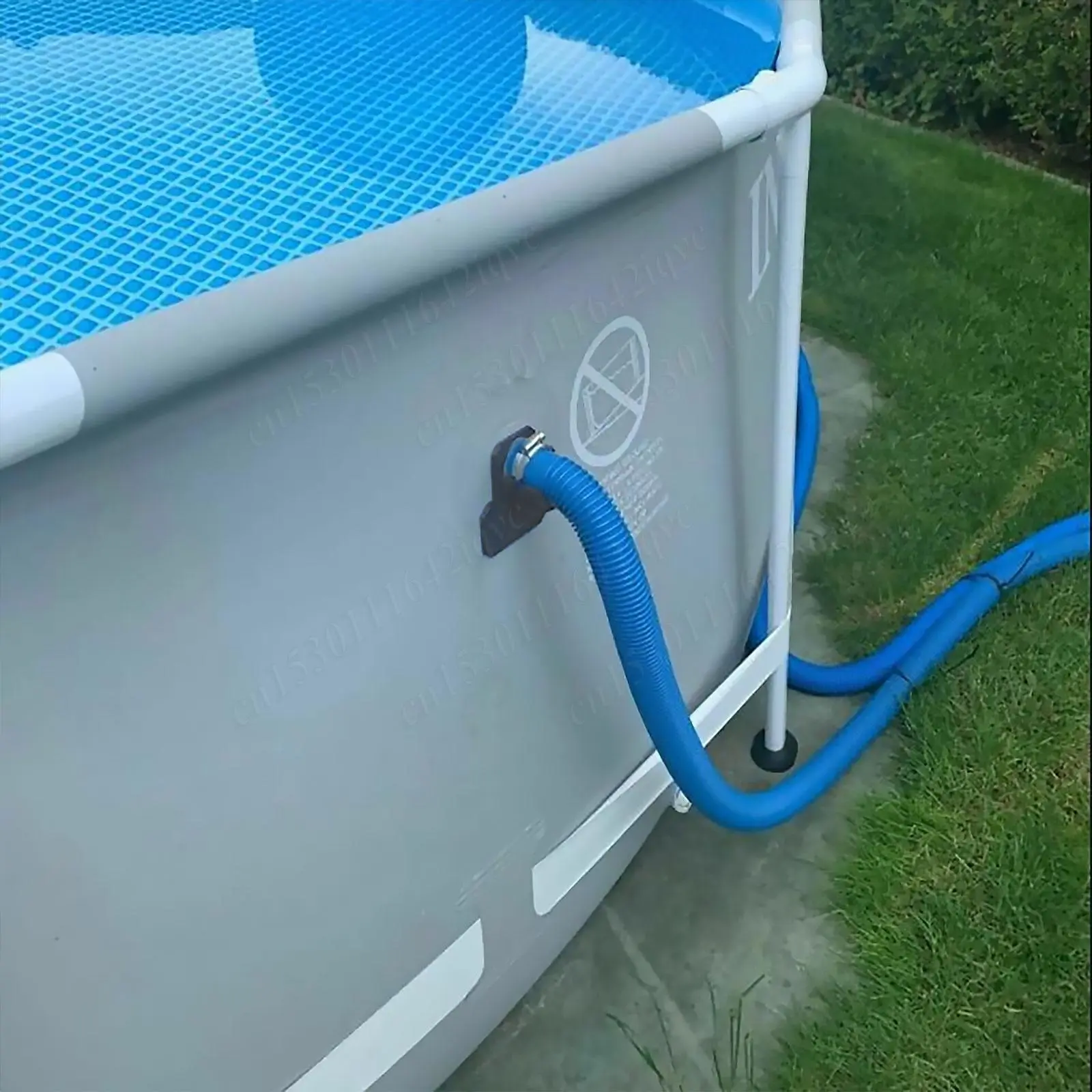 Swimming Pool Pipe Holder Water Hose Support Holder Soft Tube Outlet Mount Bracket with Tie Clam for 30-38mm Bracket Accessories