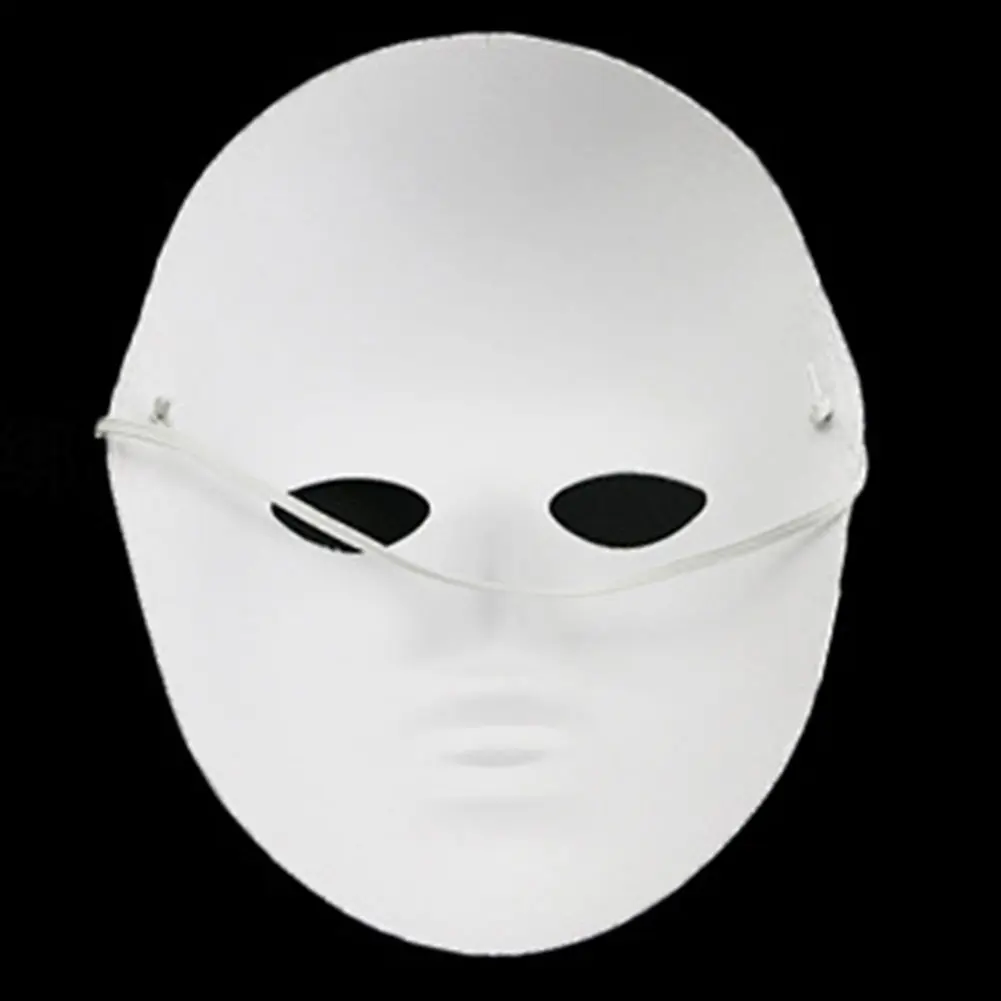 10Pcs Blank Mask Smooth Surface Full Face Mask Paintable Paper Mask DIY Masquerade Mask Cosplay Mask Halloween Props