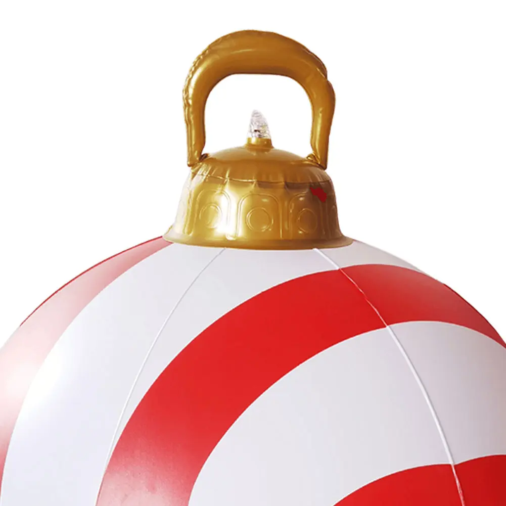 24 Inch Giant Inflatable Christmas Balls Large Outdoor Decorated Ball with Light Remote Christmas Decorations Ball Holiday Decor