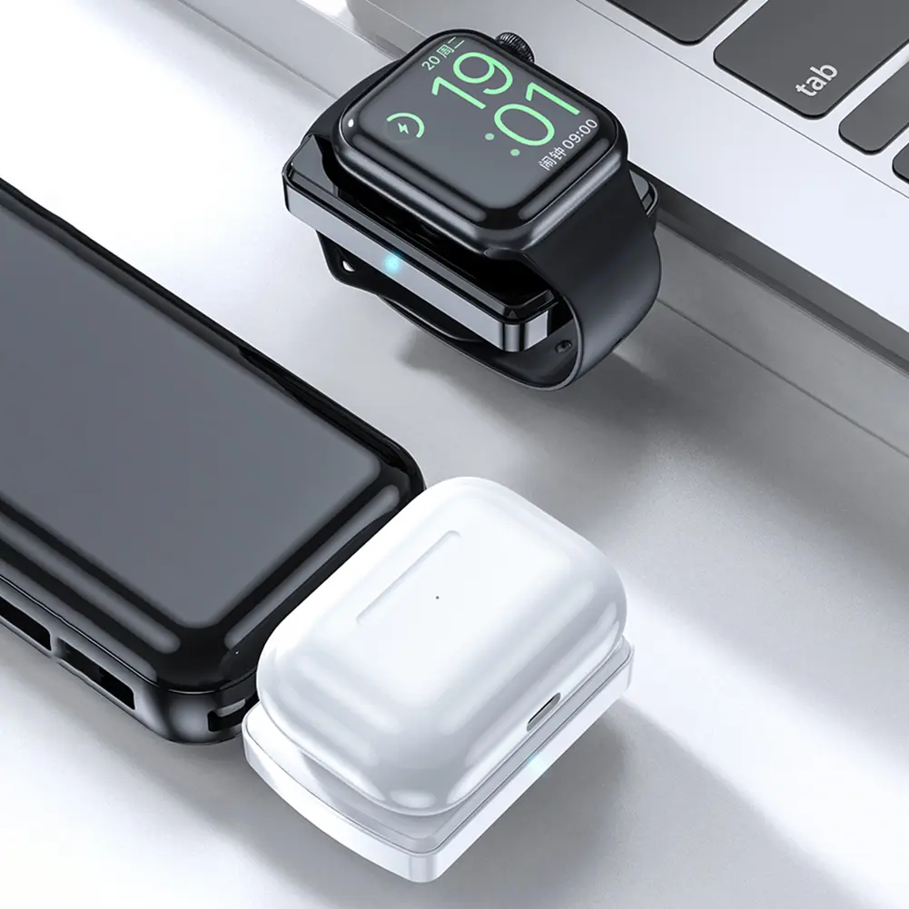 2 in 1 Magnetic Wireless Charger USB C Fast Watch Charger for AirPods 2/3/Pro/4 for Apple Watch Series 10 9 8 7 6 SE 5 4 3 2 1