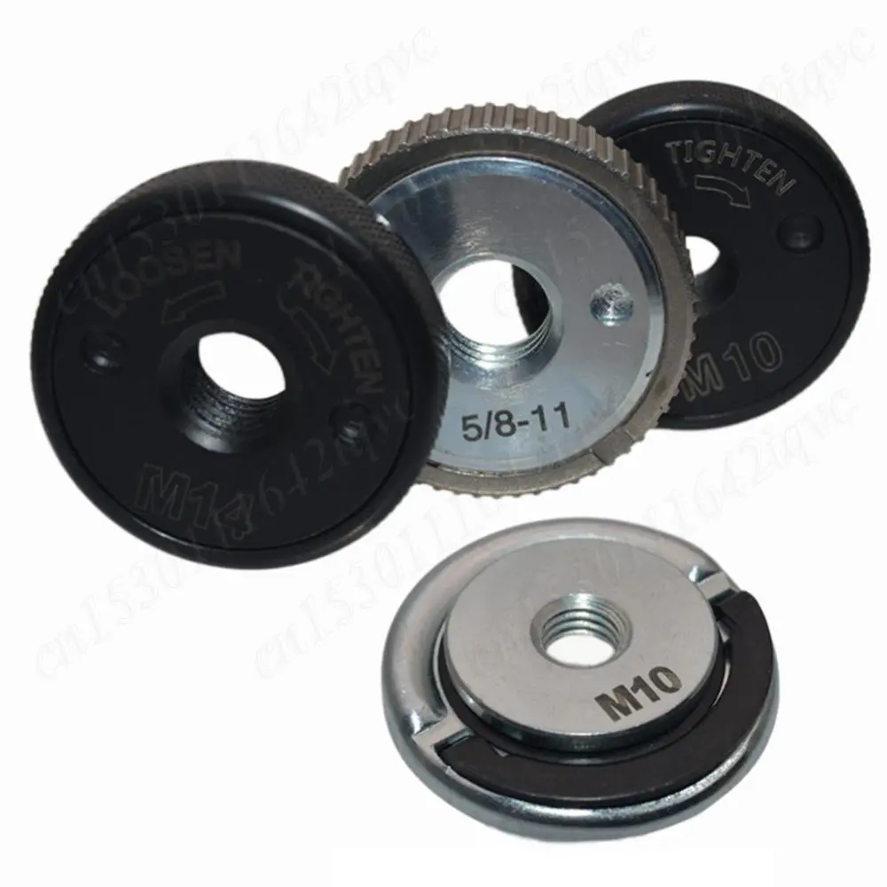 M10 M14 5/8inch -11 Thread Angle Grinder Self-Locking Pressing Plate Quick Release Angle Grinder Flange Nut Power Tools