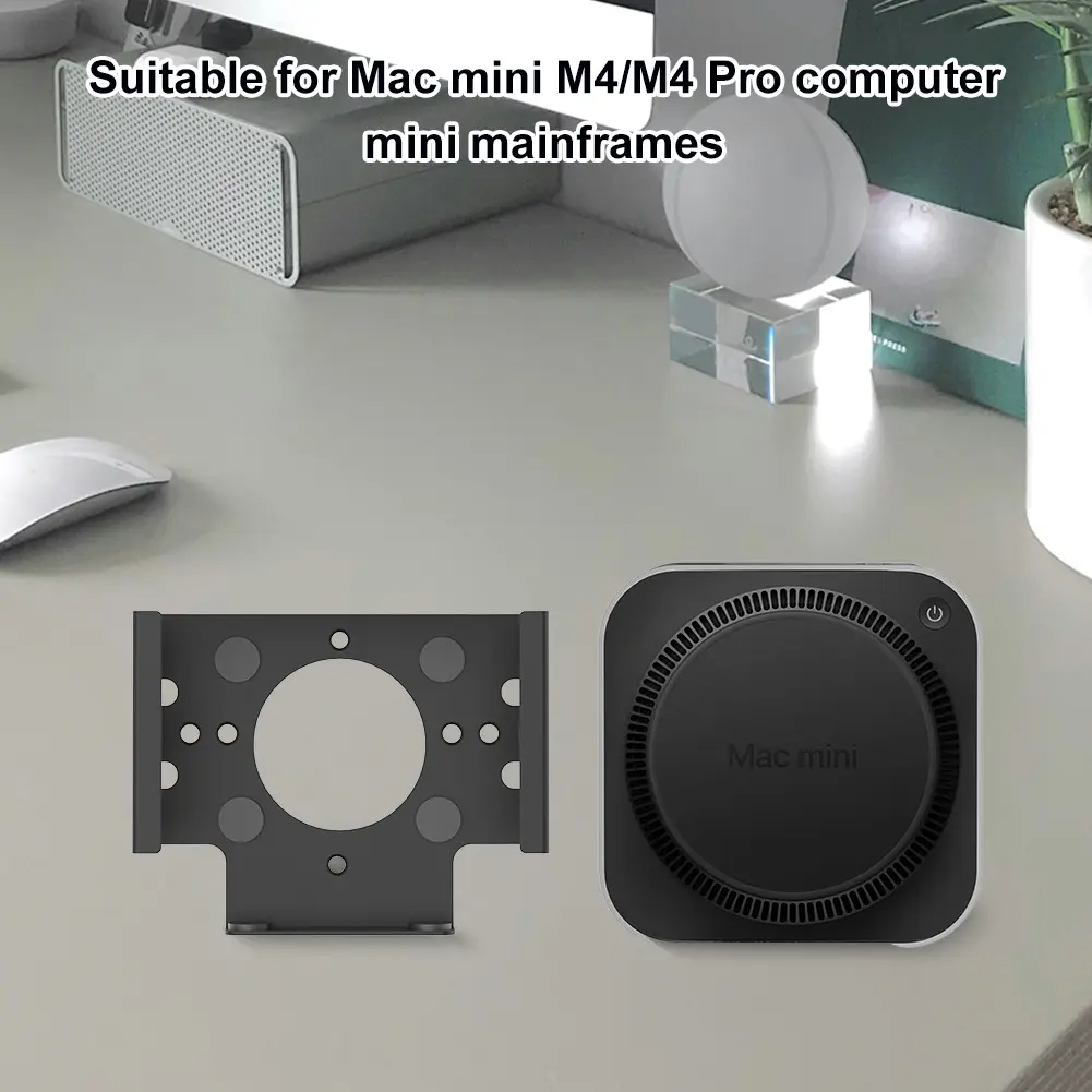 Metal Mount Holder Bracket Wall Mount Stand Under Desk Stand Accessories for Mac Mini M4/M4 Pro 2024