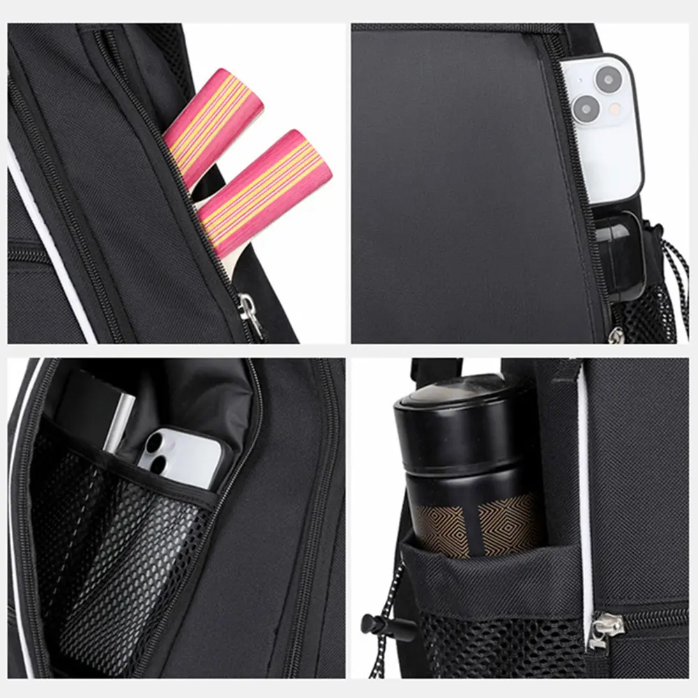 Pickleball Bag Racketball Sling Bag Adjustable Pickleball Rackets Backpack Multi-pockets Racquetball Carrying Handbag Sports Bag