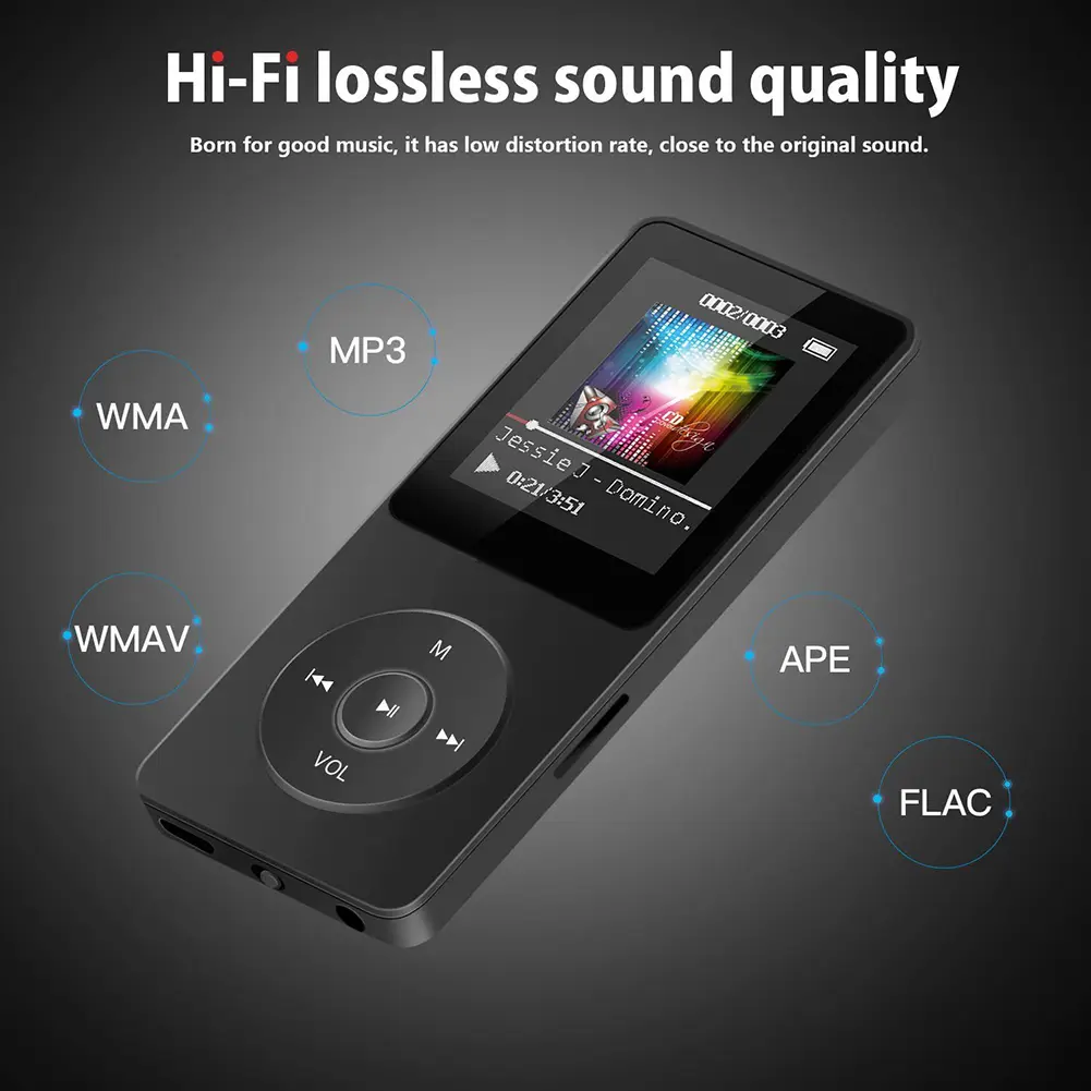 MP3 Player Built-in Speaker HiFi Lossless Music Player Bluetooth 5.4 Speaker Student Walkman Support FM Radio E-Book Recording