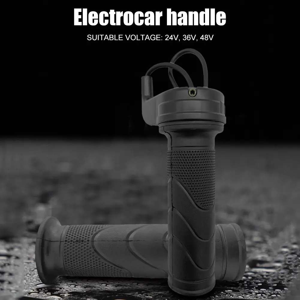 Universal Ebike Throttle 24V 36V 48V Electric Bicycle Throttle Handle Rubber Electric Bike Twist Throttle Motorcycle Accessories