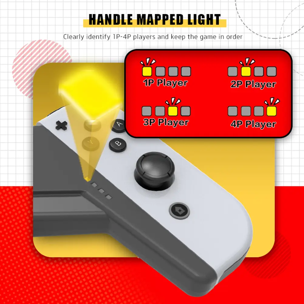 Game Controller Charging Dock Grip Left & Right Charger Controller Handle Accessories for Nintendo Switch/Switch OLED Joy-con
