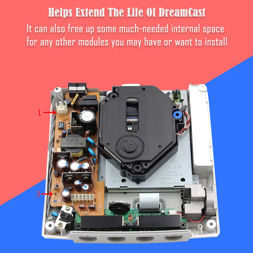 For Dream PSU Rev2.0 Dream PSU 12V Power Supply Board Or/Power Plug Adapter For SEGA DreamCast Game Console Replacement Parts