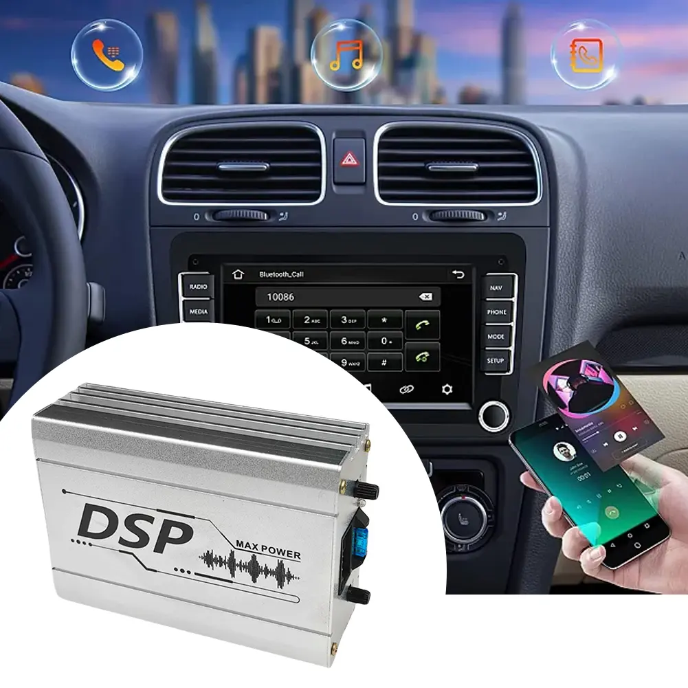 DSP Car Power Amplifier Support APP Control Audio Digital Sound Processor DSP Car Equalizer for Car Audio Enhancement