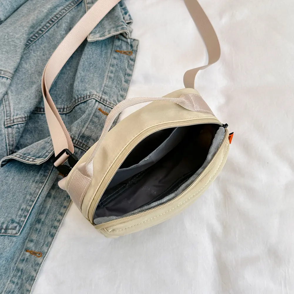 Bum Bag for Women Men Solid Waist Bag Nylon Multi Pockets Small Crossbody Bag Adjustable Strap for Travel Hiking Outdoor Sports