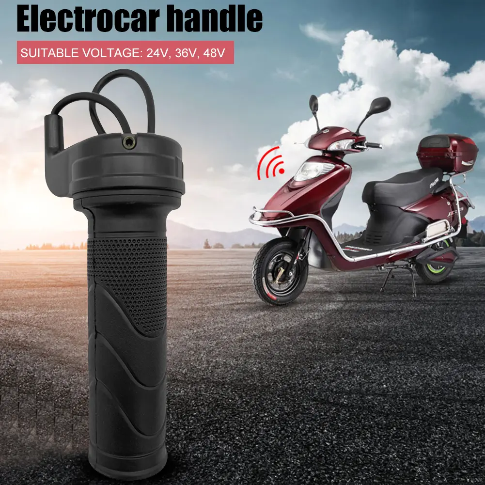 Universal Ebike Throttle 24V 36V 48V Electric Bicycle Throttle Handle Rubber Electric Bike Twist Throttle Motorcycle Accessories