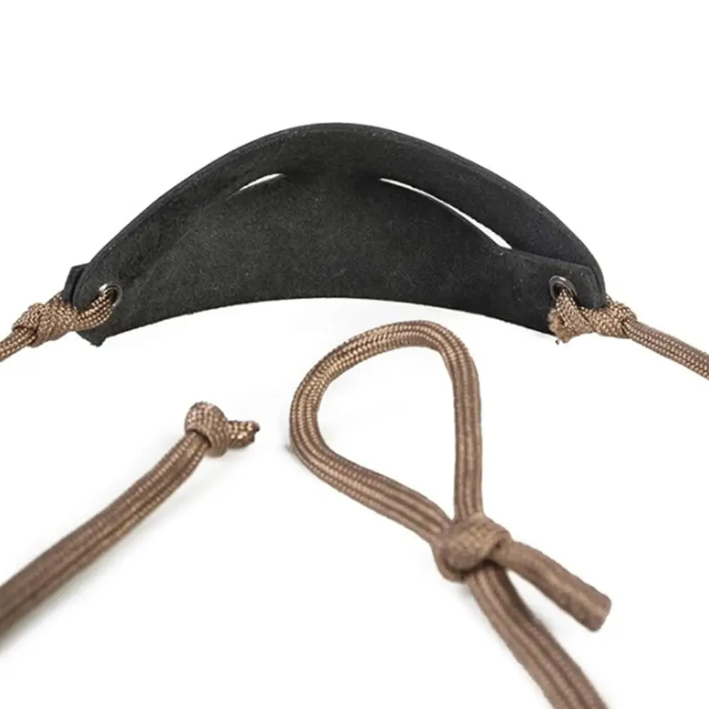 Handmade Leather Shepherd Sling Pouch Sling Shot Rope Strap Leather Throwing Sling Hiking Hunting Accessories