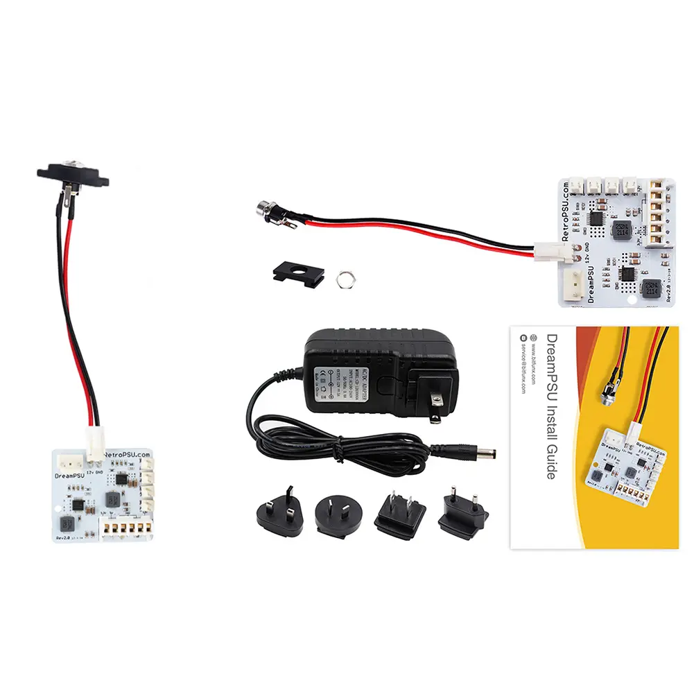 For Dream PSU Rev2.0 Dream PSU 12V Power Supply Board Or/Power Plug Adapter For SEGA DreamCast Game Console Replacement Parts