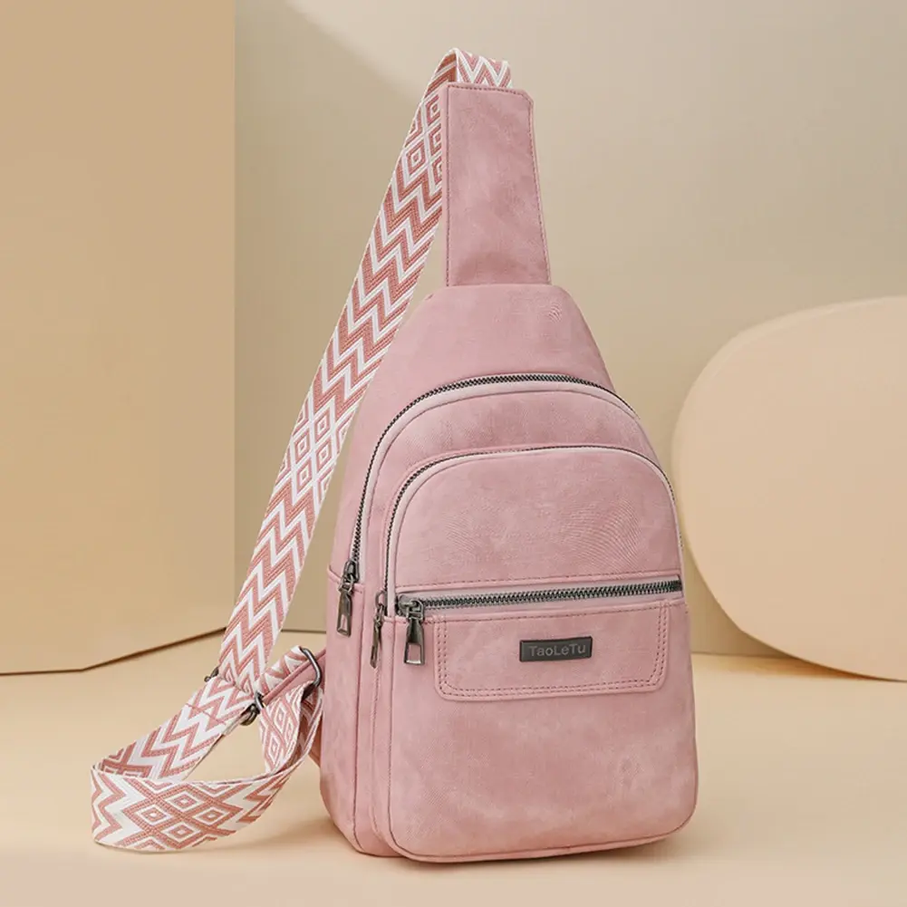 Sling Bag for Women Men PU Leather Crossbody Purse Fashion Crossbody Bag Adjustable Guitar Strap for Daily Work Shopping Travel
