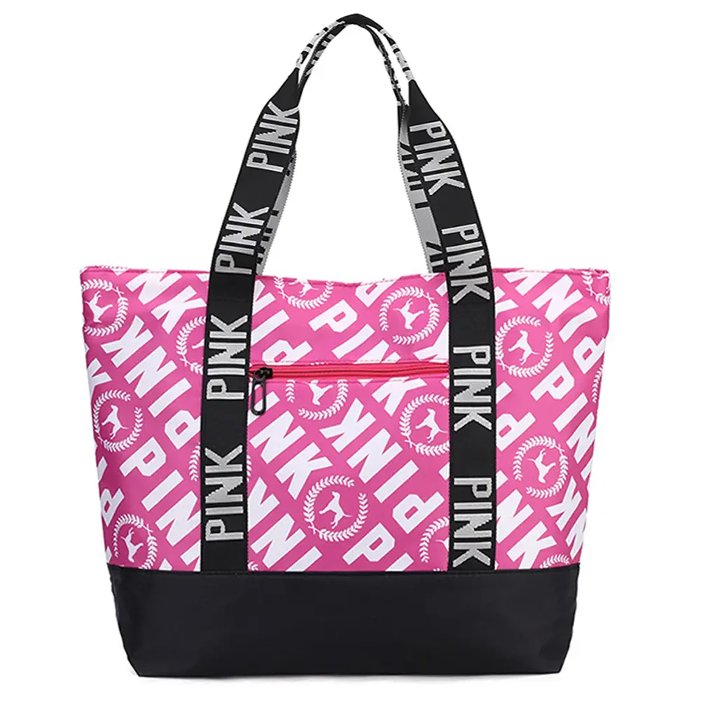 Women Weekender Bag Large Capacity Overnight Luggage Bag Zipper Closure Handbag Storage Bag Lightweight for Travel Shopping