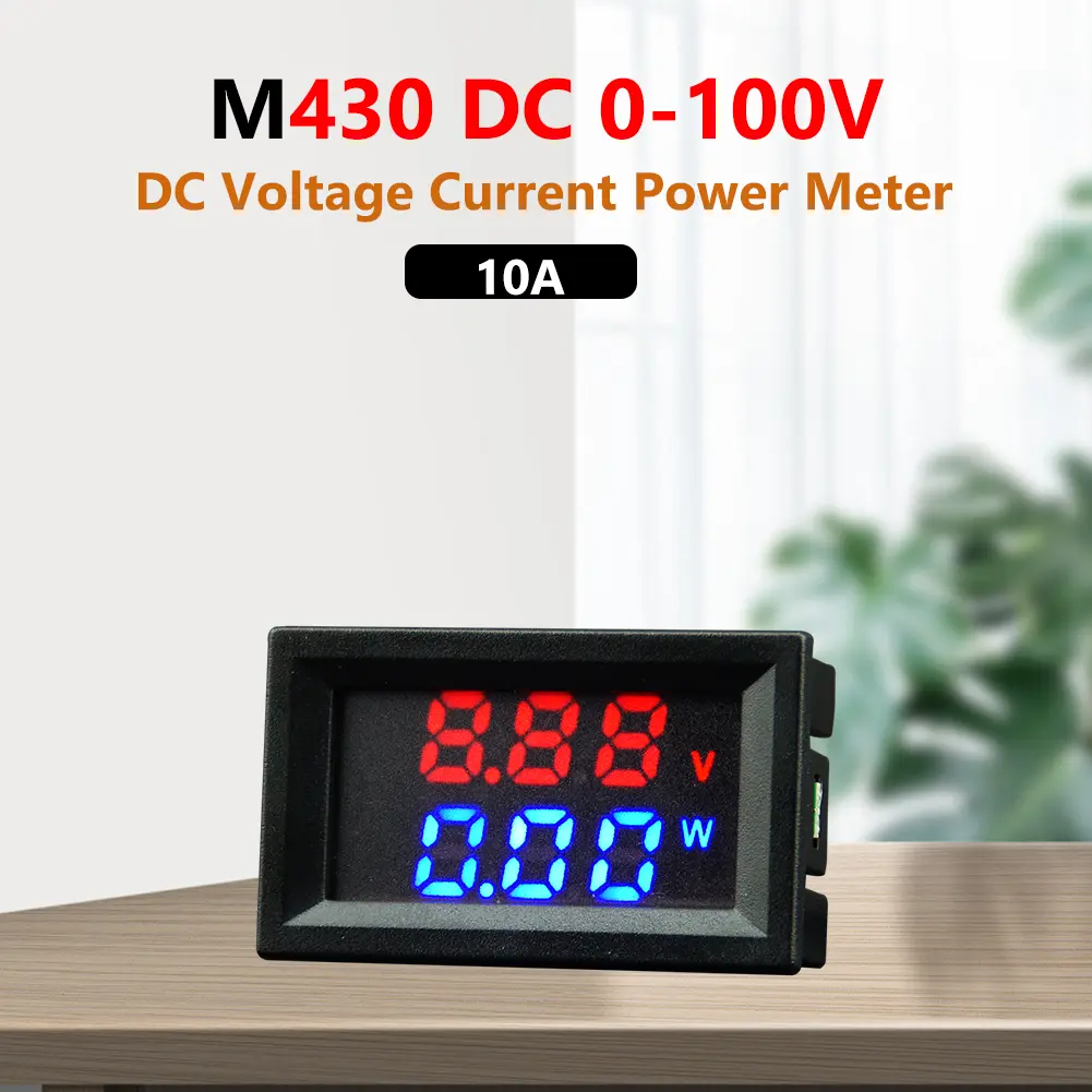 10A/50A/100A Current Power Meter Dual LED Display Voltage Current Meter Multifunctional Voltage Current Detector Instrument Tool