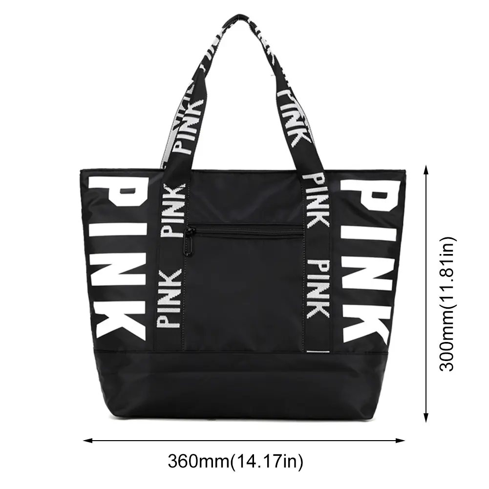 Women Weekender Bag Large Capacity Overnight Luggage Bag Zipper Closure Handbag Storage Bag Lightweight for Travel Shopping